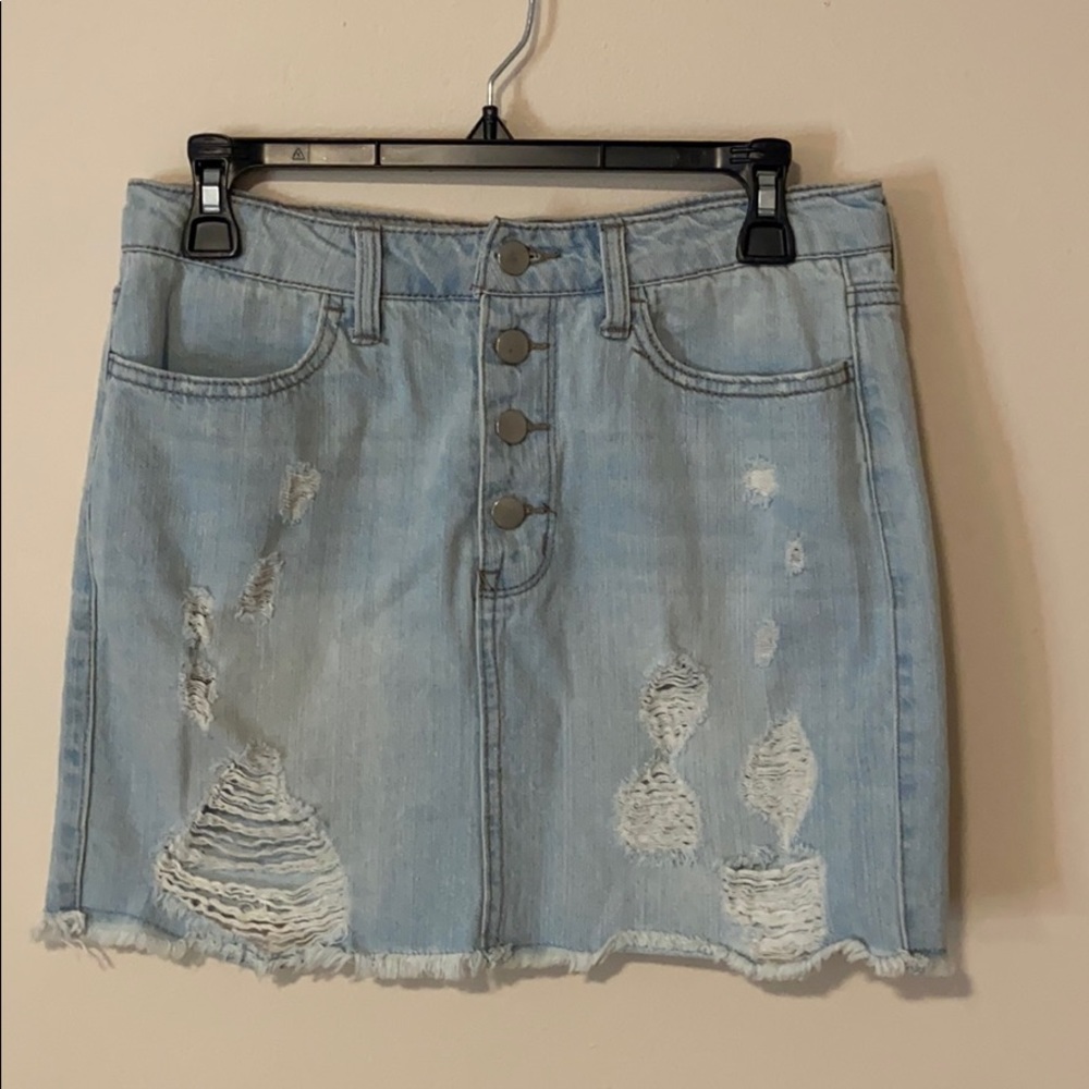 Forever 21 Light Wash Denim Skirt